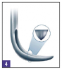 Figure 4. Close-up view of the working end of a sickle scaler, which is primarily used for removing supragingival and interproximal calculus and plaque.